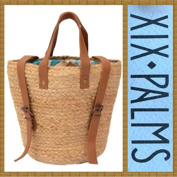 XIX•PALMS “The Shore” Woven Insulated Bag NWT XIX Palms | Bags | Nwt Xix Palms Shore Break Picnic Cooler  main image 2
